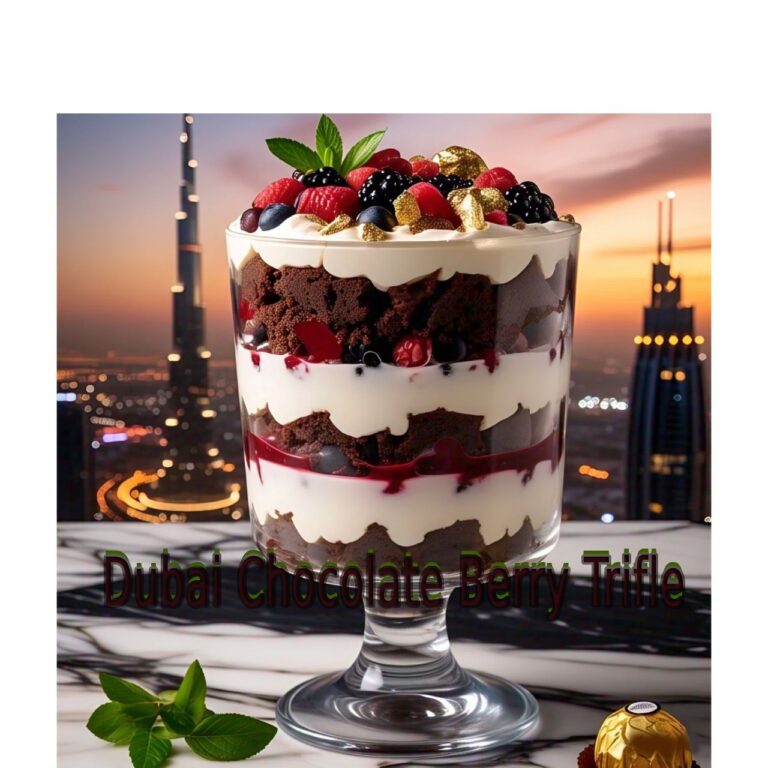 Dubai Chocolate Berry Trifle