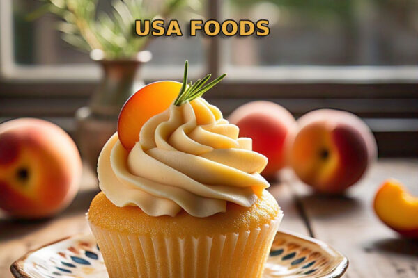 Honey Peach Cream Cheese Cupcakes